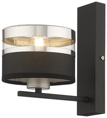 Бра 294-101-01 Velante чёрный хром на 1 лампа, основание чёрное в стиле современный 