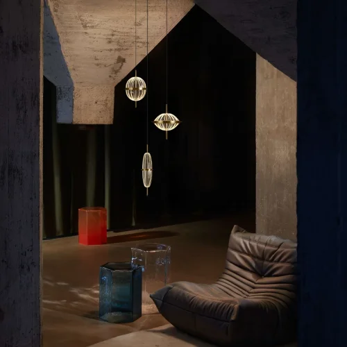 Светильник подвесной LED Tranquility 10397/A LOFT IT прозрачный на 1 лампу, основание медь в стиле современный фото 9