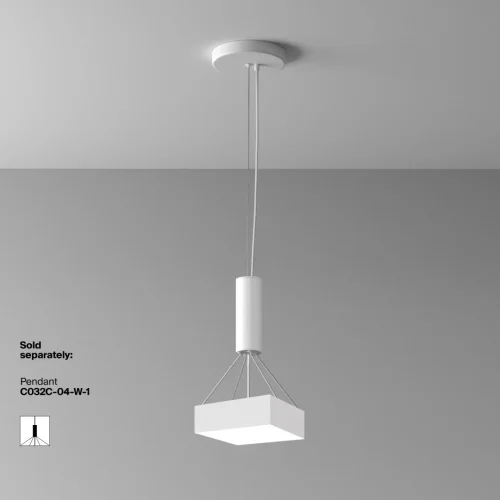 Светильник потолочный LED Zon C032CL-24W4K-SQ-W Maytoni белый 1 лампа, основание белое в стиле современный  фото 3