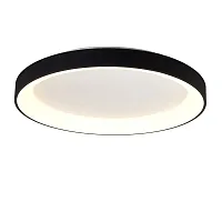 Люстра потолочная LED с пультом Niseko 8640 Mantra чёрная на 1 лампа, основание чёрное в стиле современный хай-тек с пультом