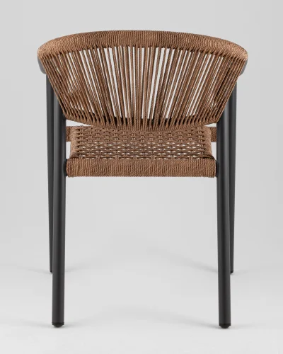 Стул Syna, светло-коричневый, серые ножки УТ000039927 Stool Group, коричневый/ротанг, ножки/металл/серый, размеры - *780**** фото 4