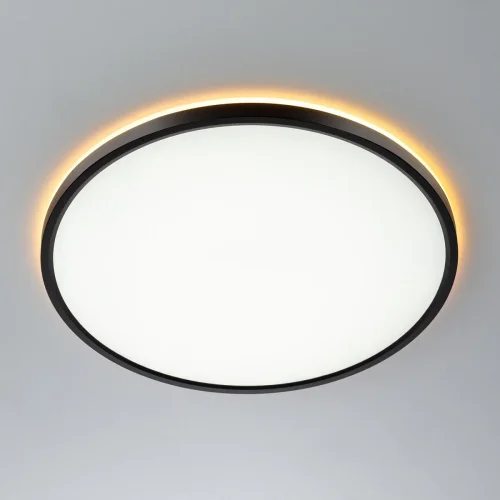Светильник потолочный LED с пультом Norma CL749401 Citilux белый на 1 лампу, основание чёрное в стиле современный хай-тек круглый с пультом фото 5