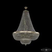 Люстра подвесная 19091/H2/100IV G C1 Bohemia Ivele Crystal прозрачная на 26 ламп, основание золотое в стиле классический sp