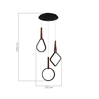 Светильник подвесной LED Shape SL6131.403.36 ST-Luce чёрный на 1 лампу, основание чёрное в стиле минимализм каскад