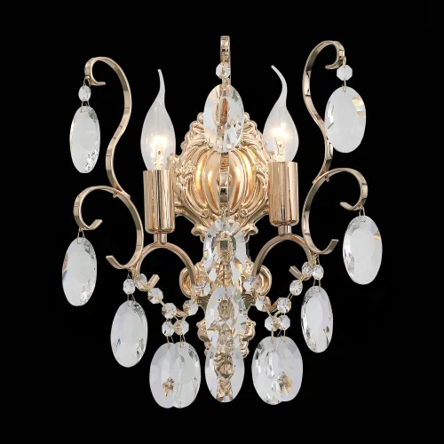 Бра Orecchini SL846.201.02 ST-Luce прозрачный без плафона на 2 лампы, основание золотое в стиле арт-деко классический 