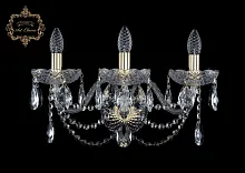 Бра 10.11.3.195.XL.Gd.Sp Bohemia Art Classic прозрачный 3 лампы, основание золотое в стиле классика 