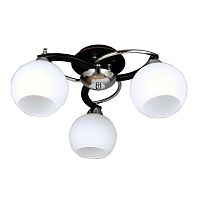 Люстра потолочная Caldiero OML-25407-03 Omnilux белая на 3 лампы, основание чёрное в стиле современный 