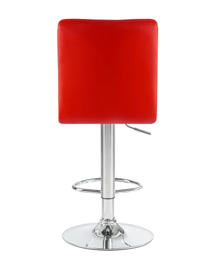 Стул барный 5009-LM KRUGER,  цвет сиденья красный, цвет основания хром Dobrin, красный/экокожа, ножки/металл/хром, размеры - 1000*1220***410*560 фото 5