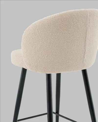 Стул полубарный Ханнингем букле бежевый УТ000041701 Stool Group, /, ножки//, размеры - ***** фото 6