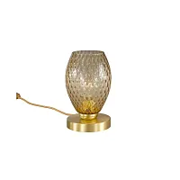 Настольная лампа P 10033/1 Reccagni Angelo янтарная 1 лампа, основание матовое золото металл в стиле современный классический 