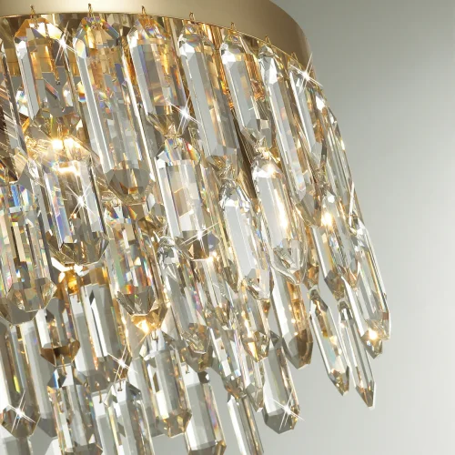 Люстра подвесная Dakisa 4986/6 Odeon Light прозрачная на 6 ламп, основание золотое в стиле современный  фото 4