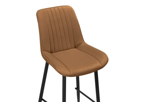 Полубарный стул Седа К кирпичный / черный 571400 Woodville, кирпичный/велюр, ножки/металл/чёрный, размеры - ****490*570 фото 5