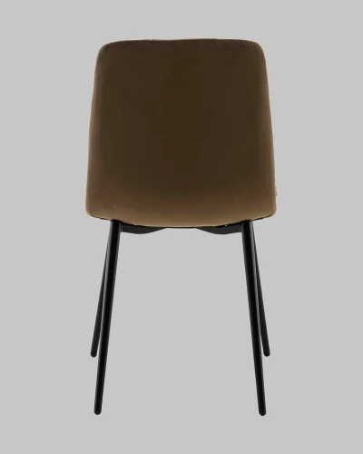 Стул Одди NEW велюр коричневый УТ000041284 Stool Group, коричневый/велюр, ножки/металл/чёрный, размеры - ***** фото 5