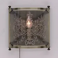 Бра с выключателем Версаль CL408313 Citilux прозрачный 1 лампа, основание бронзовое в стиле классический 