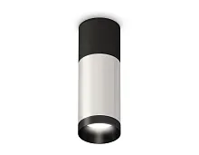 Светильник накладной Techno spot XS6324060 Ambrella light серебряный 1 лампа, основание чёрное в стиле современный круглый