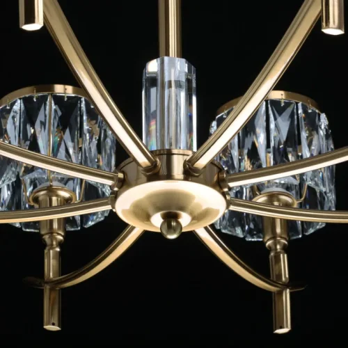 Люстра подвесная Илвита 624011408 MW-Light прозрачная на 8 ламп, основание бронзовое в стиле классический  фото 9