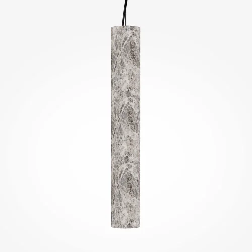 Светильник подвесной LED Basic Texture MOD461PL-L5GRK Maytoni серый на 1 лампу, основание чёрное в стиле современный трубочки фото 3