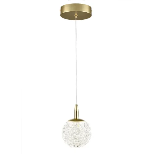 Светильник подвесной LED Trino 8080/1A Lumion прозрачный на 1 лампу, основание золотое в стиле современный фото 6