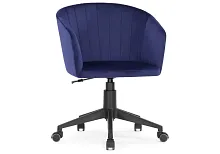Компьютерное кресло Тибо темно-синий 464221 Woodville, синий/велюр, ножки/пластик/чёрный, размеры - *900***600*600