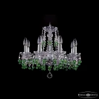 Люстра подвесная 1410/6/160 Ni V5001 Bohemia Ivele Crystal без плафона на 6 ламп, основание никель в стиле классика виноград
