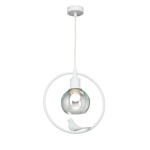 Светильник подвесной V1797-0/1S Vitaluce прозрачный 1 лампа, основание белое в стиле современный 