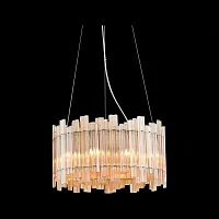 Люстра подвесная Versita SL400.103.09 ST-Luce янтарная на 9 ламп, основание хром в стиле арт-деко современный 