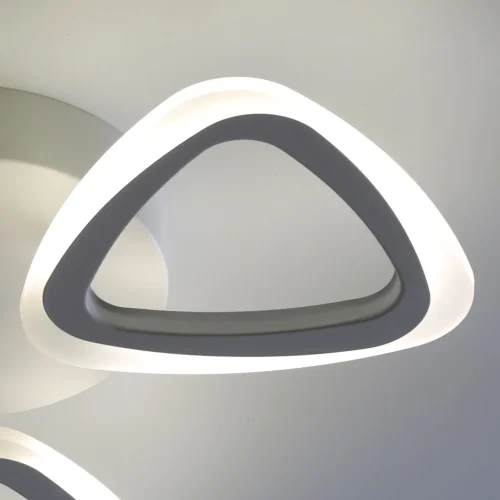 Люстра потолочная LED с пультом Мадлен 424012903 DeMarkt белая на 1 лампа, основание белое в стиле хай-тек с пультом фото 6