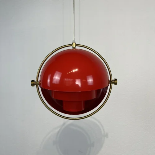 Светильник подвесной Weisdorff 123431-22 ImperiumLoft красный 1 лампа, основание латунь в стиле арт-деко лофт современный  фото 2