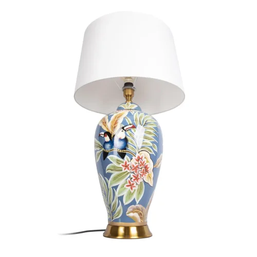 Настольная лампа Pleasure 10289T LOFT IT белая 1 лампа, основание разноцветное синее керамика в стиле классический современный  фото 3