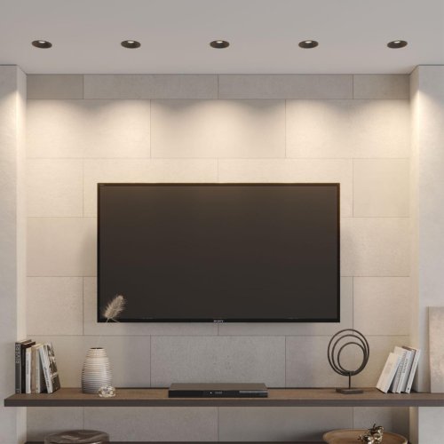 Светильник точечный LED Nova 359855 Novotech чёрный на 1 лампу, основание чёрное в стиле хай-тек круглый фото 3