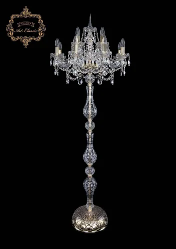 Торшер 13.25.8+4.200.h-165.Gd.Sp Bohemia Art Classic  прозрачный 12 ламп, основание золотое в стиле классический
