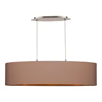Светильник подвесной Brescia SLE300553-03 Evoluce коричневый 3 лампы, основание никель в стиле классический 