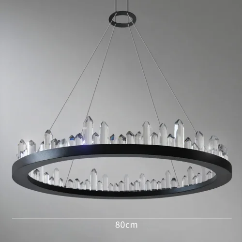 Светильник подвесной LED Quartz 101946-26 ImperiumLoft прозрачный 1 лампа, основание чёрное в стиле современный  фото 4