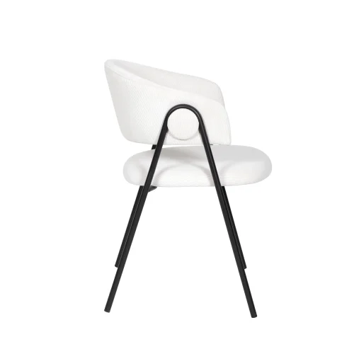 Стул Колин, молочный УТ000040179 Stool Group, молочный/велюр, ножки/металл/чёрный, размеры - *790**** фото 2
