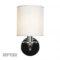 Бра Joy RM003/1W CR iLamp белый 1 лампа, основание хром в стиле современный американский 