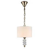 Светильник подвесной Franula APL.724.06.01 Aployt белый 1 лампа, основание золотое в стиле классический 