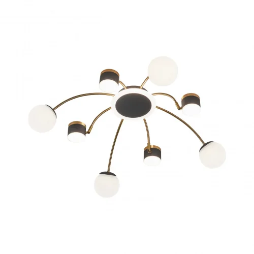 Люстра потолочная LED Ferrara-71040 271040/8 BK/GD Arte Milano белая на 1 лампу, основание чёрное в стиле современный хай-тек фото 13