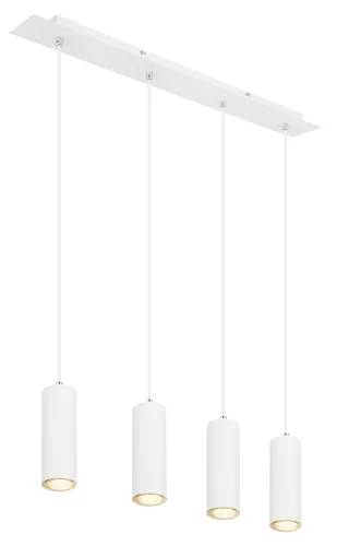 Светильник подвесной Robby 57910-4HW Globo белый 4 лампы, основание белое в стиле минимализм современный трубочки