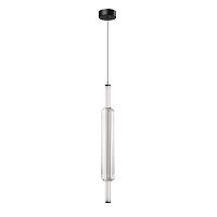 Светильник подвесной LED Rigla A6840SP-12CL Arte Lamp прозрачный 1 лампа, основание чёрное в стиле хай-тек современный трубочки