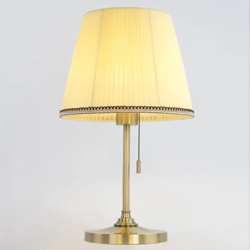 Настольная лампа Линц CL402733 Citilux бежевая 1 лампа, основание бронзовое металл в стиле классический прованс  фото 2