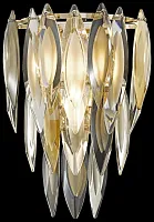Бра Orlanda WE144.03.301 Wertmark прозрачный янтарный 3 лампы, основание золотое в стиле классика модерн 