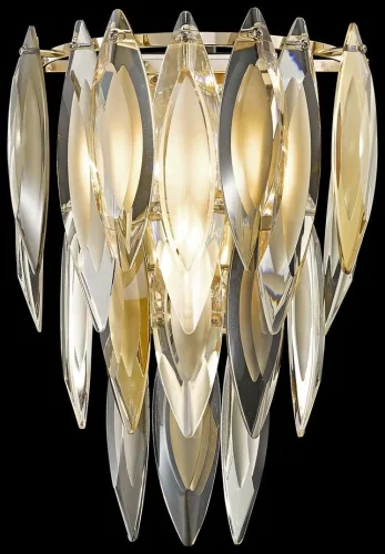 Бра Orlanda WE144.03.301 Wertmark прозрачный янтарный на 3 лампы, основание золотое в стиле современный классический 