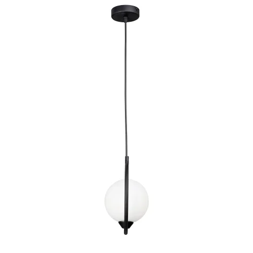 Светильник подвесной V2934-1/1S Vitaluce белый 1 лампа, основание чёрное в стиле арт-деко  фото 4