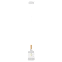 Светильник подвесной Olivia MR1830-1P MyFar белый 1 лампа, основание коричневое белое в стиле современный 