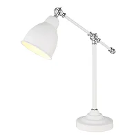 Настольная лампа лофт Braccio A2054LT-1WH Arte Lamp белая 1 лампа, основание белое металл в стиле лофт 