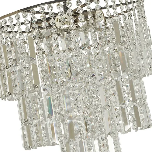 Люстра хрустальная подвесная Napoli E 1.5.38.501 N Arti Lampadari прозрачная без плафона на 6 ламп, основание никель в стиле классический  фото 4