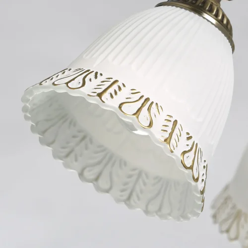 Люстра потолочная Ариадна 105010603 DeMarkt белая на 3 лампы, основание бронзовое в стиле классический  фото 5