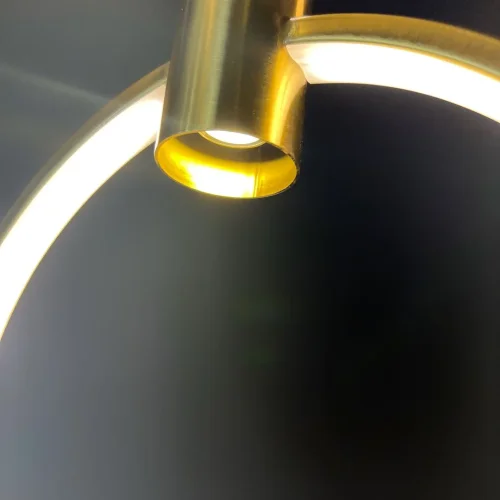 Светильник подвесной BABETTA RING 1 L280 brass 4000К 186736-23 ImperiumLoft прозрачный 3 лампы, основание латунь в стиле современный арт-деко  фото 19