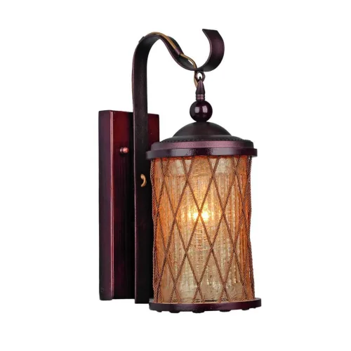 Бра Monchique OML-58401-01 Omnilux янтарный прозрачный на 1 лампа, основание коричневое в стиле кантри 