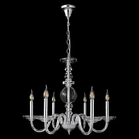 Люстра подвесная ARABESQUE SP6 CHROME Crystal Lux без плафона на 6 ламп, основание хром в стиле классический 
